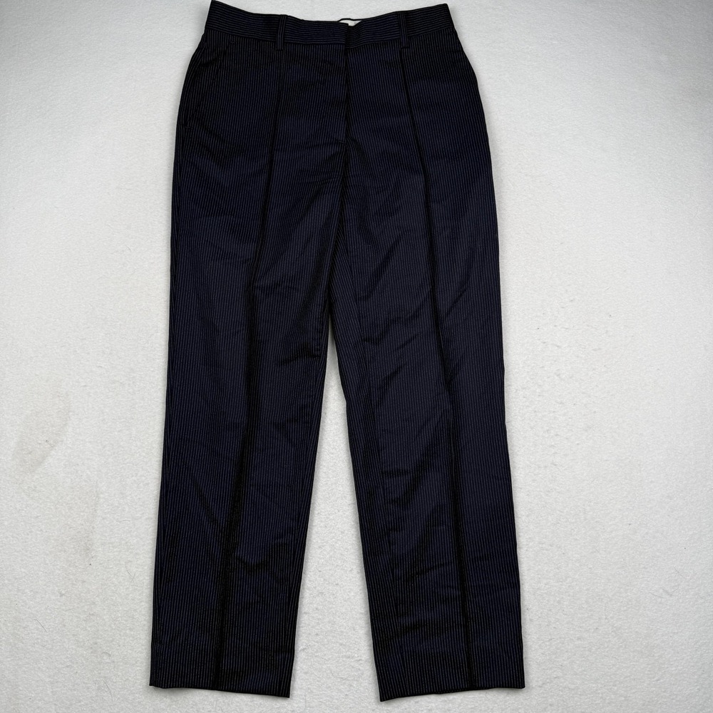 Officine Générale Pants Womens 34 Blue Wool Roxane Pinstripe Dress Work Portugal